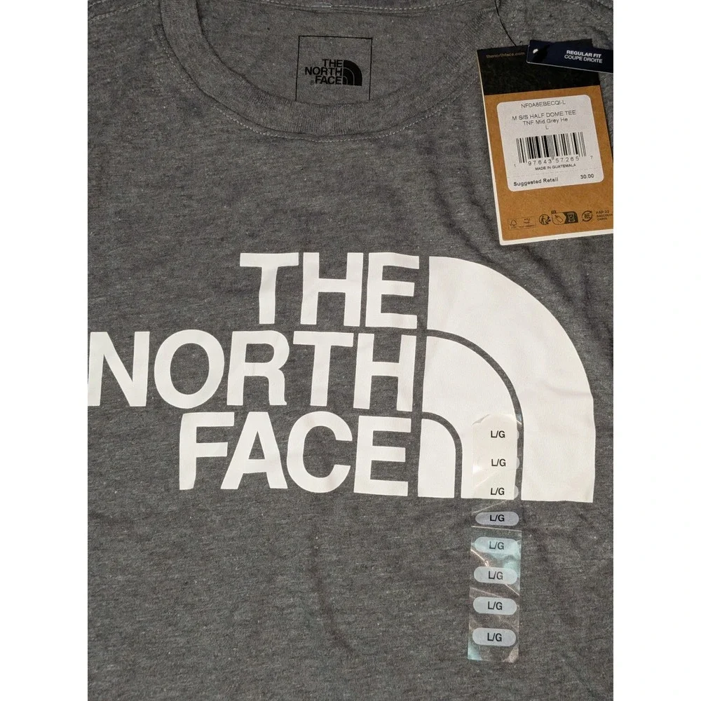 The‎ North Face Mens Half Dome Tee Grey Heather Logo T-Shirt NF0A8EBECQI-L Large